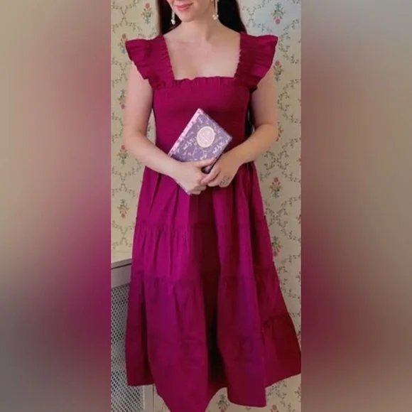 Hill House Ellie wine colored Nap dress. Medium - Picture 2 of 7